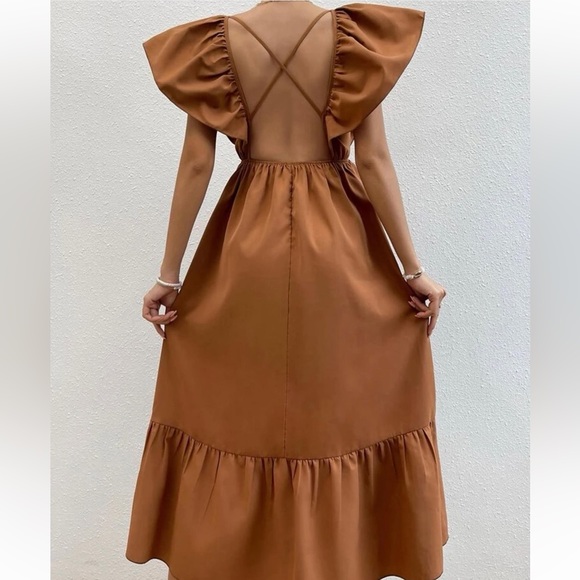 Sexy brown maxi dress - Picture 2 of 2